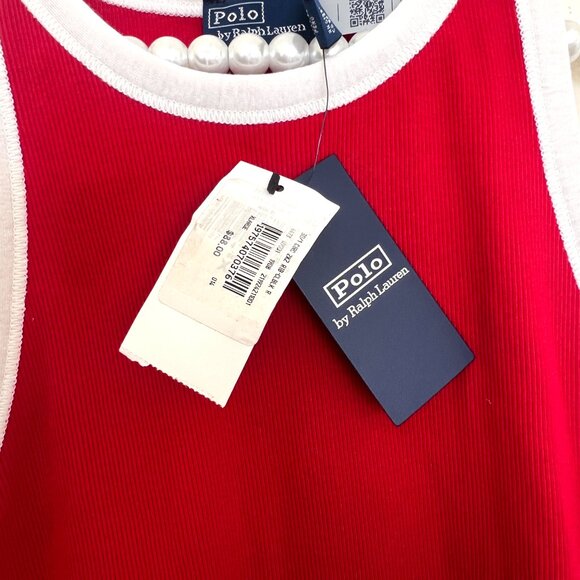 NWT Polo Ralph Lauren - Red & White Tank - Size XL - Picture 4 of 6